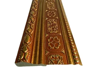 15cm polished golden crown cornice molding profiles in yiwu china