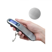 Balance à bagages compacte pliable de précision de 0,1 lb-Capacité de 50kg avec mousqueton pour valise/sac à dos