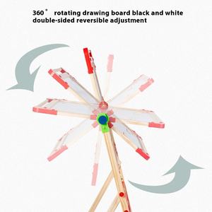 Tablero de dibujo giratorio de doble cara de 360 grados, uso doméstico, pizarra pequeña en blanco y negro para dibujo de escritura infantil - Product Image 3
