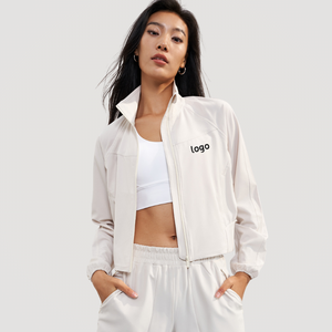 Giacca Sportiva da Donna Leggera e Traspirante per Yoga, Vestibilità Regolare, UPF 50+, Tinta Unita, Spandex/Poliestere, Estiva - Product Image 1