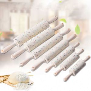 Kitchen Pastry Tools Custom Logo <b>Plastic</b> Handle Non Stick Silicone Colored Cookie Kids Mini Rolling Pin for Dough Flour Dumpling - Product Image 2