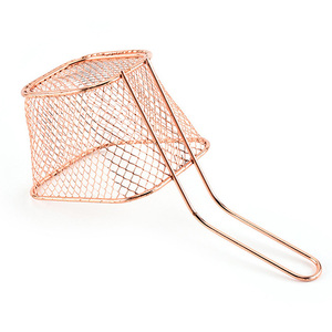 Wholesale Kitchen Wire <b>Mesh</b> Serving Food French Frying <b>Basket</b> Metal Deep Fry with Handle for Pot - Product Image 5