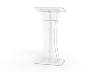 Pupitre de bureau portable en acrylique transparent moderne de qualité supérieure, personnalisé avec impression sérigraphique, épaisseur sur mesure, marque YAGELI, pour église