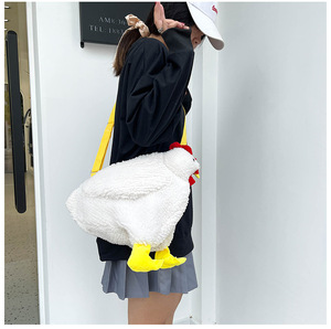 Bolso de Mano de Peluche con Diseño de Gallina, Personalizado, con Relleno de Algodón PP, Bolso de Hombro de Dibujos Animados y Juguete - Product Image 2