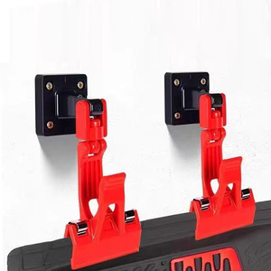 Yuchi Car Floor Mat Cleaning Clip Wall Mounted Universal Adjustable 3Pcs Red <b>Plastic</b> <b>Hook</b> Tool Set - Product Image 3