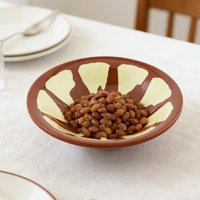 Ensemble de 3 assiettes et bols en mélamine de style arabe pour le Ramadan, 5"/7"/9", avec motif soleil couchant beige, pour la cuisine du Moyen-Orient
