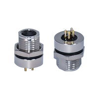 Conector de pared hembra y macho para montaje en panel, Conector de metal m8 de 3, 4, 5, 6 y 8 pines a prueba de agua