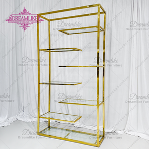 Mensola di lusso in acciaio inox per matrimonio mobili per la casa Design interno del vino espositore per <span class=keywords><strong>Bar</strong></span> bottiglia di stoccaggio o affitto - Product Image 2