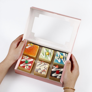 Hot bán tùy chỉnh màu sắc và in ấn bánh hộp với cửa sổ giấy đóng gói hộp - Product Image 1