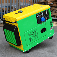 Heimgebrauch 5KW Super Silent Tragbarer Diesel generator, schall dichter geräuscharmer 220V 50Hz, mit Elektro start und Rädern, Fabrik preis