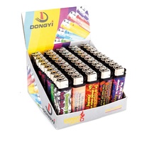 Fournisseur de briquets jetables pour le camping en gros d'usine Briquet à gaz butane en plastique personnalisé Briquet à silex rechargeable Cinq couleurs