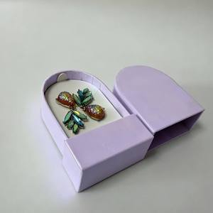 Boîte d'emballage rigide écologique pour bijoux, tiroir coulissant, fermeture magnétique, logo personnalisé, doublure en plastique pour bagues, boucles d'oreilles, colliers - Product Image 3