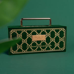 <span class=keywords><strong>Golden</strong></span> Ocean Luxury cartón personalizado cumpleaños flor perfume joyería cosmética caja de embalaje de regalo con asa favores de la boda - Product Image 2