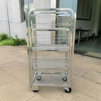 Chariot pliable pour bouteilles de lait, avec roues, revêtement en poudre, directement de l'usine, pour le transport de produits laitiers