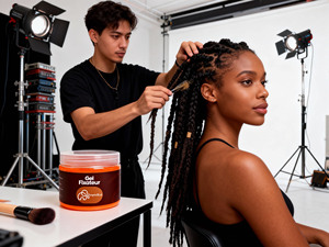 Gel coiffant professionnel bio 12.35oz pour cheveux noirs, bouclés et crépus, cheveux secs - Qualité salon, tenue forte - Product Image 3