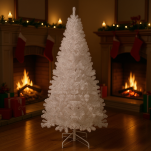 Árbol de Navidad Artificial Blanco Premium de 7.5 pies con Luces LED Preinstaladas, Decoraciones de Interior de Alta Calidad, Árbol de PVC - Product Image 2
