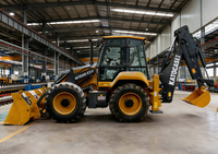 KATOCASE 4CX-H Chargeuse-pelleteuse et chargeuse compacte diesel avec plus de 25 outils de travail, moment de charge élevé, capacité de la benne de 1,7 m³.