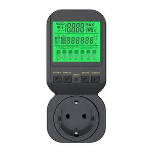 Sıcak satış arka işık ekran Watt izleme Au soket elektrik wattmetre elektrik analizörü monitör güç ölçer
