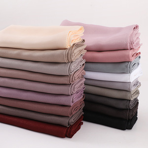 Toptan düz endonezya malezya popüler moda pırıltılı tırmanmak müslüman hicap Tudung Bawal Polyester şal uzun bayanlar eşarp - Product Image 5