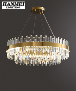 Modern Luxury <b>Crystal</b> Adjustable Height <b>Chandelier</b> Indoor LED Pendant <b>Light</b> Stainless Steel Easy Hanging Living HM-GS-8918 Hangi - Product Image 1