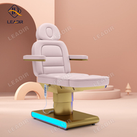 Mobilier de salon de luxe lit de beauté électrique en cuir PU lit de massage facial Table de massage à 3 moteurs
