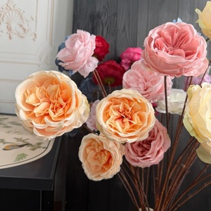 Roses artificielles Mu Jinxi, fleurs en soie, branche de 30 cm à 100 cm, décoration de la maison, accessoires de mariage - Product Image 3