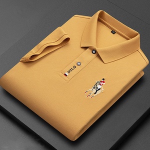 Nuova <span class=keywords><strong>Polo</strong></span> da Uomo a Maniche Corte con Risvolto e T-shirt Business dalla Vestibilità Ampia - Product Image 4