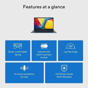 Pour Vivobook 14 pouces, ordinateur portable professionnel, 16 Go de RAM, 512 Go de SSD, Intel I3, clavier numérique, pour port Intel UHD Graphics 615, pour l'université - Product Image 3