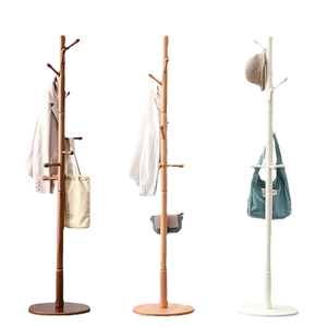 Optional Styles Wooden Corner Coat <b>Hanger</b> Floor <b>Space</b> <b>Saving</b> Stand Rack with Modern Design for Bedroom - Product Image 3