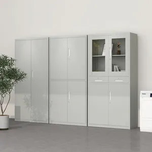Cheap Steel File Cabinet Glass Door Laboratory Cabinet Archivador Big Steel Cupboard Price