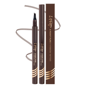 Liphip - Tinta Líquida para Tatuaje de Cejas de 4 Puntos, Color Marrón Oscuro, Resistente al Agua, de Larga Duración, Efecto Natural Similar al Cabello - Product Image 1