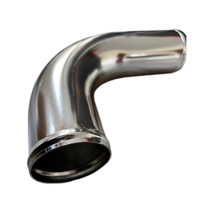 Lá Chắn Nhà Máy Bán Buôn Tùy Chỉnh 90 Độ Chiều Dài 300Mm Đánh Bóng Nhôm Intercooler & Làm Mát Dầu Ống Chất Lượng Cao Su Ống - Product Image 4