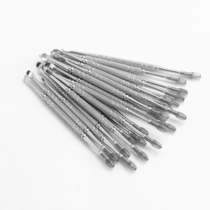 Manufacturer's stainless steel ear pick set, 6-piece ear cleaning <b>tool</b> with spring-loaded double-headed rotating mechanism. - Product Image 2