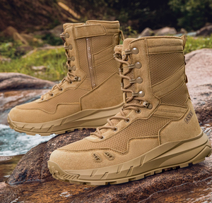 TSB108 AS33 Coyote Brown Black OD green summer breathable tactical <b>boots</b> with side zip - Product Image 5