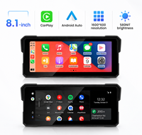 GPS pour moto 8,1 pouces, Carplay 1600x600, Carplay sans fil pour motos, étanche IP67, TPMS, navigateur CarPlay pour moto