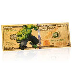 Billet de banque commémoratif Marvel Heroes Avengersed, Iron Maned Deadpooled, feuille d'or, pièce en plastique de collection - Product Image 2