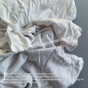 Chiffons en coton blanc 100% pour le nettoyage de machines de précision, chiffons en coton blanc 50 lb - Product Image 4