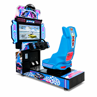 LECHUANG Machine de jeu d'arcade de course pour enfants, simulateur de conduite 3D à monnayeur pour aires de jeux intérieures et centres de divertissement familial