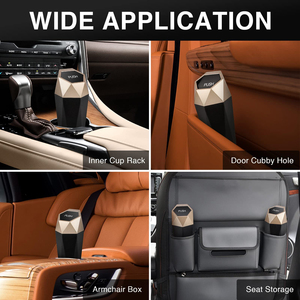 Cubo de Basura Pequeño a Prueba de Fugas para Auto, Hogar y Camping, Portavasos con Forma de Diamante, Mini Contenedor de Basura, Regalo de Lujo para Auto - Product Image 4