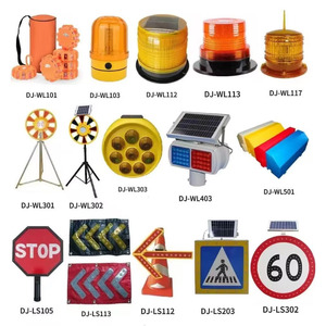 ไฟกระพริบพลังงานแสงอาทิตย์สีแดงสีน้ำเงินไฟไดโอดการก่อสร้าง - Product Image 4