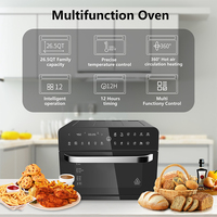 Four à air chaud électrique multifonction OEM 25L et grille-pain, cuisson sans huile avec support de rôtissoire pour usage domestique