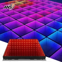 Plancher de danse avec lumières de scène, verre trempé avec flight case, panneau miroir infini, effet 3D, plancher de danse LED pour mariage et fête