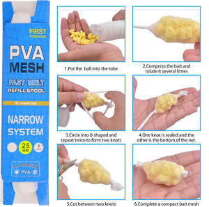 2PCS <span class=keywords><strong>PVA</strong></span> Carp Fishing Net Bait Net Supplémentaire Stocking Bait Bag Soluble Fishing Equipment Convient pour Carp Taille: 25mm + 37mm - Product Image 2