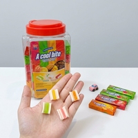 SuperLoves Chewing-gum fruité multicolore super fort, haleine fraîche longue durée, lot en vrac 10.75*60pcs*12 pots