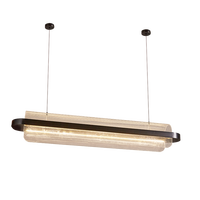 Lustre LED moderne en cuivre de style nordique, design minimaliste, luminaires pour salle à manger, hall d'hôtel, restaurant, luminaire suspendu long de luxe
