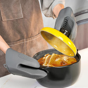 Guanti da Forno in <span class=keywords><strong>Silicone</strong></span> Antiscottatura Rinforzati, Resistenti al Calore, Riutilizzabili e Antiscivolo per Cucina - Product Image 5