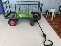 Chariot à main hydraulique OEM personnalisable pour le jardin et le travail agricole avec structure en maille à quatre roues