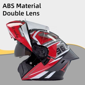 Casques de <span class=keywords><strong>moto</strong></span> intégraux <span class=keywords><strong>Predator</strong></span> Design avec double visière et protections d'oreilles amovibles, matériau ABS, utilisation toutes saisons - Product Image 2