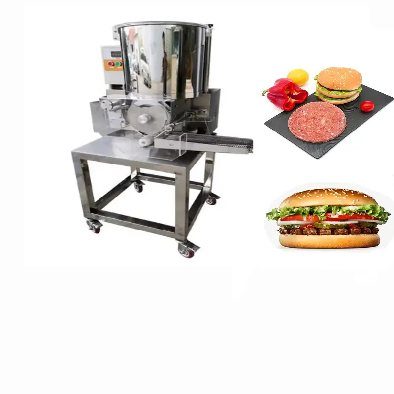 6 מ""מ--18 מ""מ מכונת קציצות המבורגר אוטומטית מכונה להכנת קציצות המבורגר אוטומטית קו מכונות ייצור בורגר קציצות