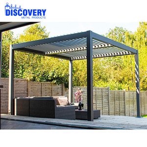 Kit de pergola 3x4 4x4 en aluminium à lames orientables, moderne et luxueux, pour extérieur, jardin, balcon, PL194151, abri solaire - Product Image 6